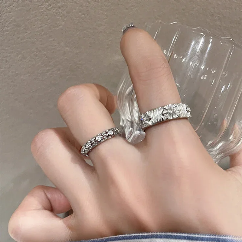 Men Accessories Drawing - Glanzende metalen open ring voor mannen