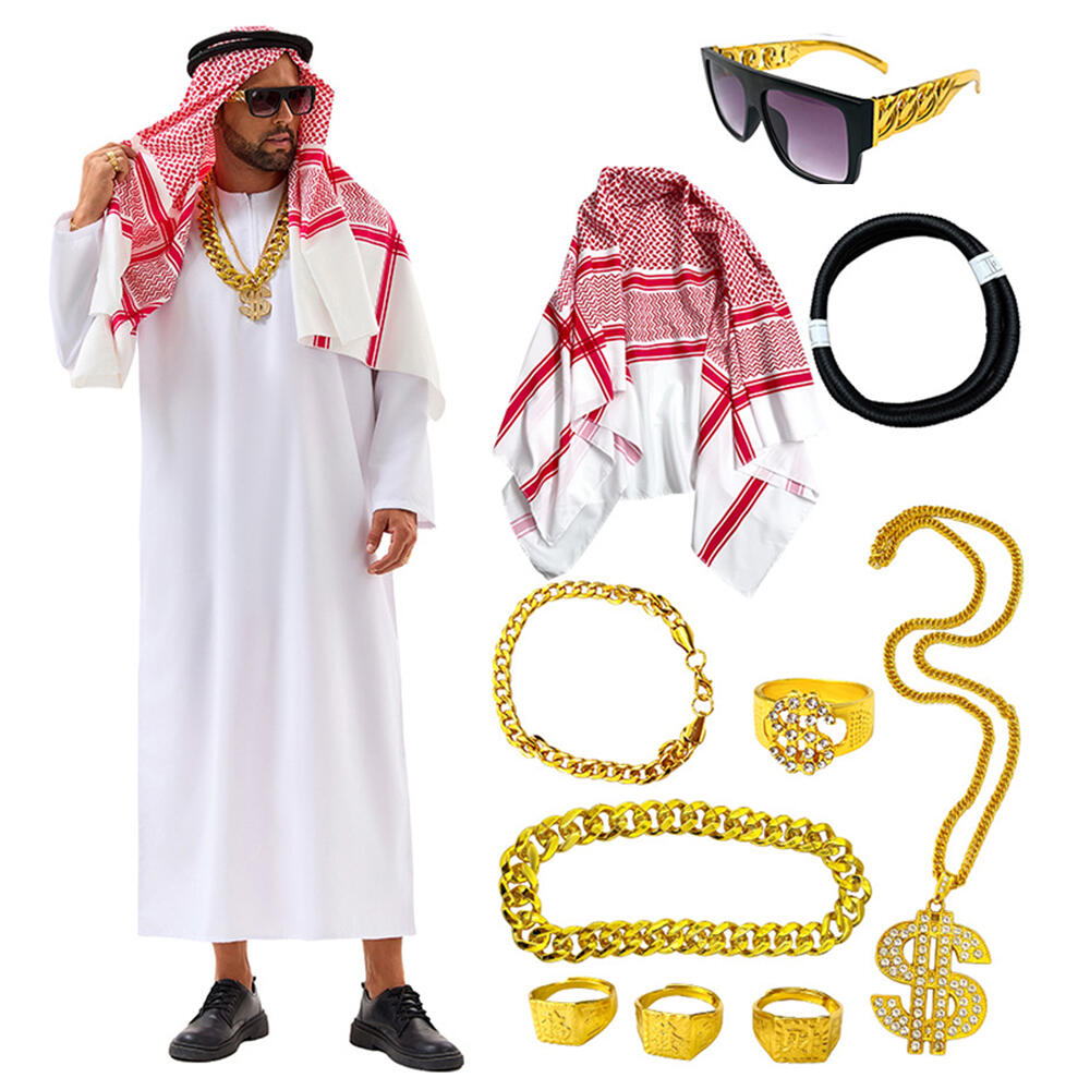 Men Accessories Uae - Arabische Dubai kostuum Uae Sheik cosplay
