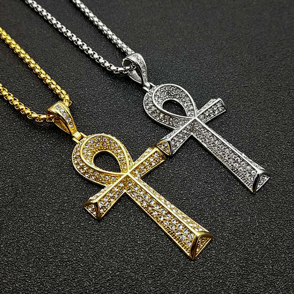 Men'S Accessories Jewelry Egypt - Gothic Vintage Rvs Ankh Kruis Hanger