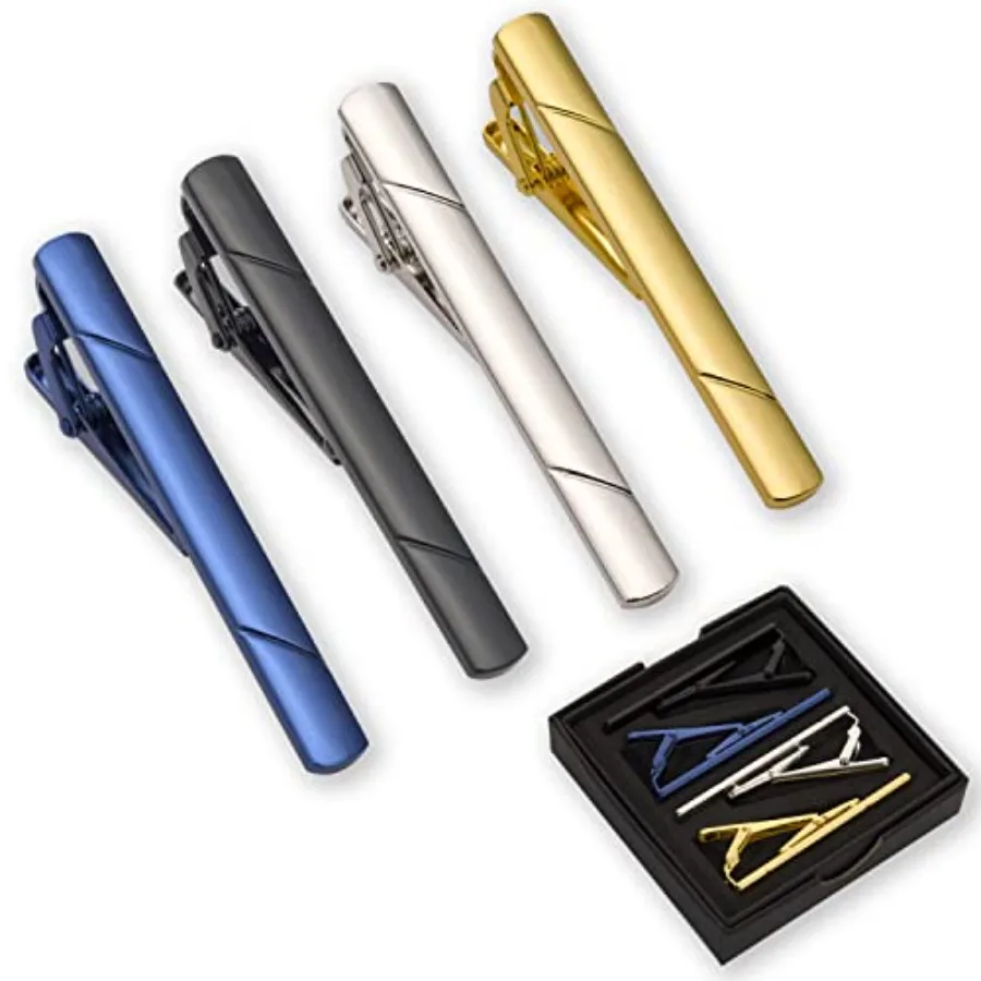 Men Accessories Fashion - 4 stuks dasspeldjes voor heren, dasspeld