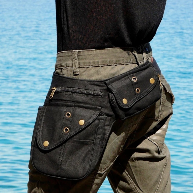 Men Accessories Gadgets - Middeleeuwse Steampunk heupriemtasje Retro buitensportpakket Multifunctionele