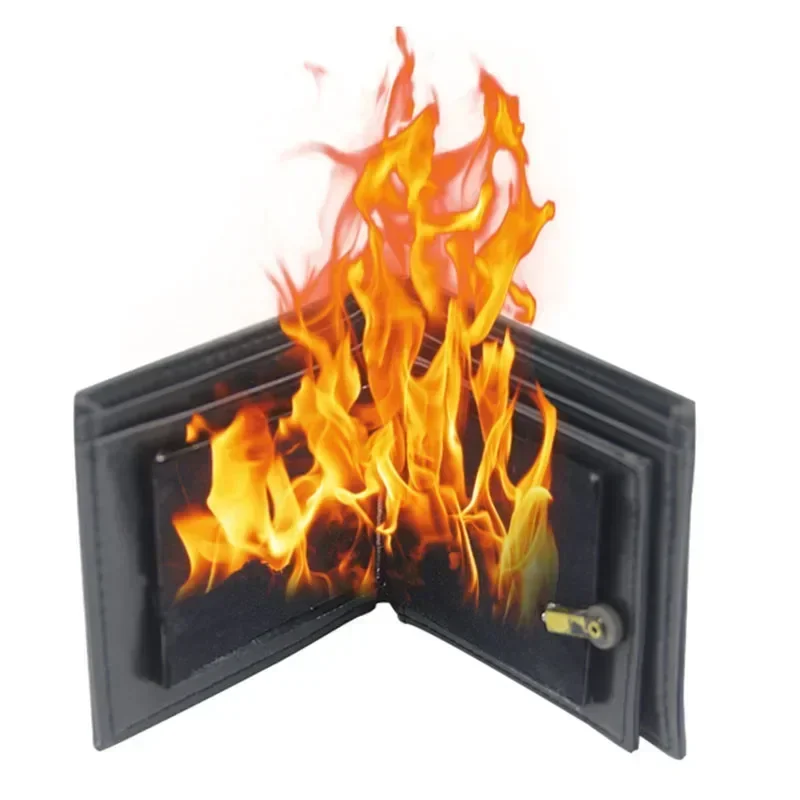 Men Accessories Gadgets - Magic Flame Wallet Aansteker Kolenolie Vuur