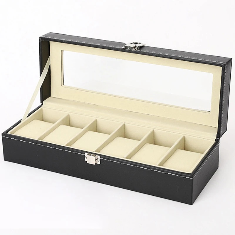 PU lederen horlogebox met 6/12 - Men Accessories Organiser recensie en prijs