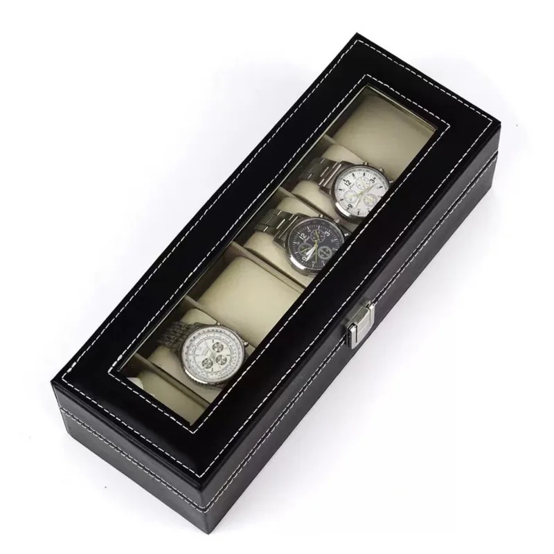 PU lederen horlogebox met 6/12 - Men Accessories Organiser recensie en prijs