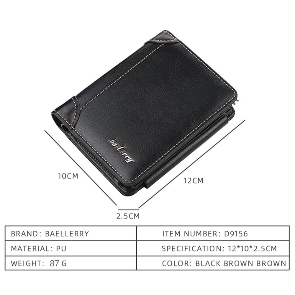 Nieuwe PU lederen herenportemo - Bifold Leather Wallet recensie en prijs