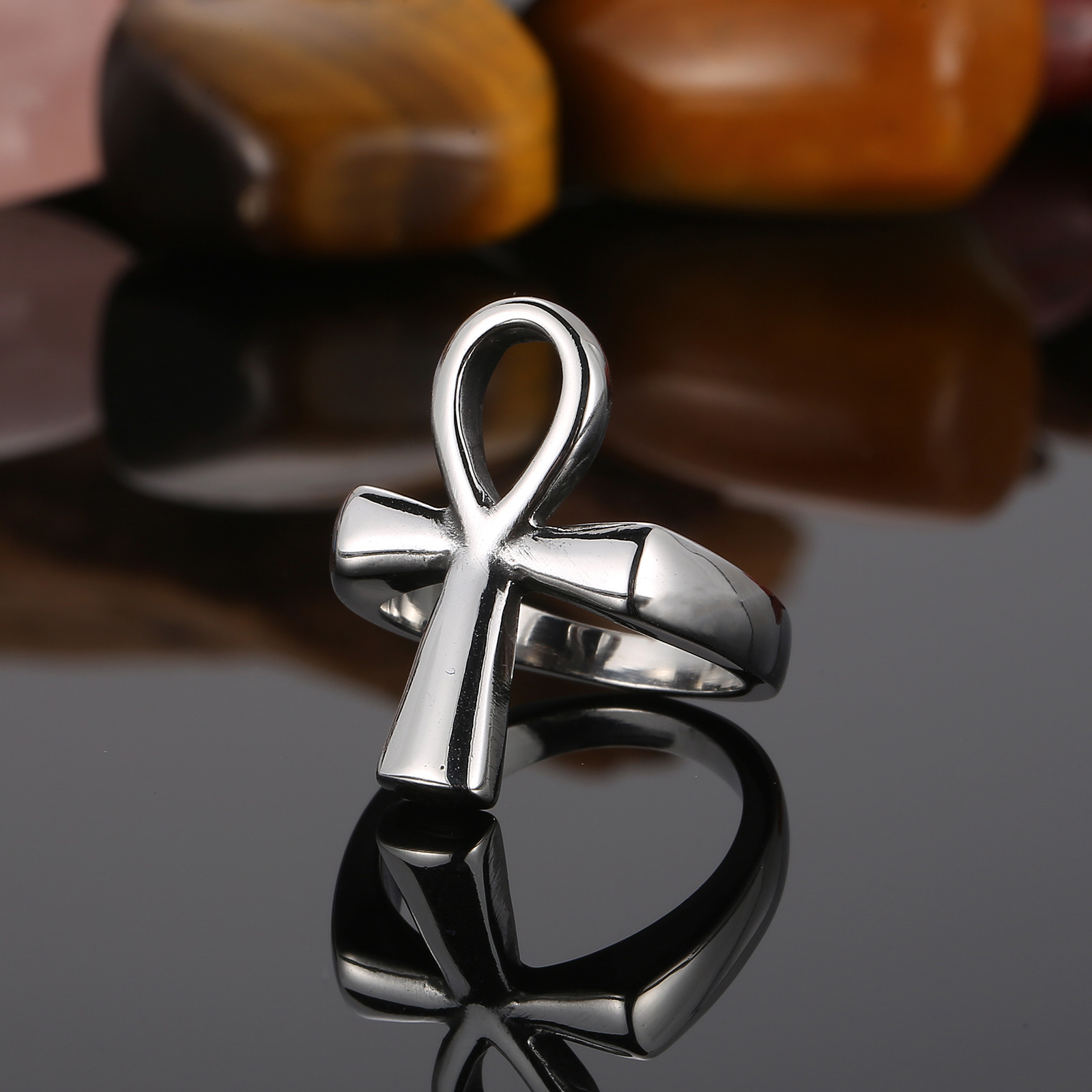 Haoyi Rvs Egypte Cruz Ring Voo - Men'S Accessories Jewelry Egypt recensie en prijs