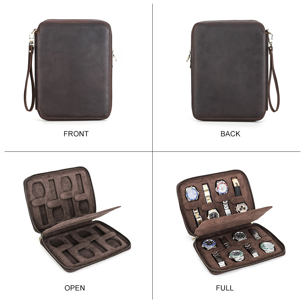 Nieuwe 2/4/6/8 Slots Echt Lede - Men Accessories Organiser recensie en prijs