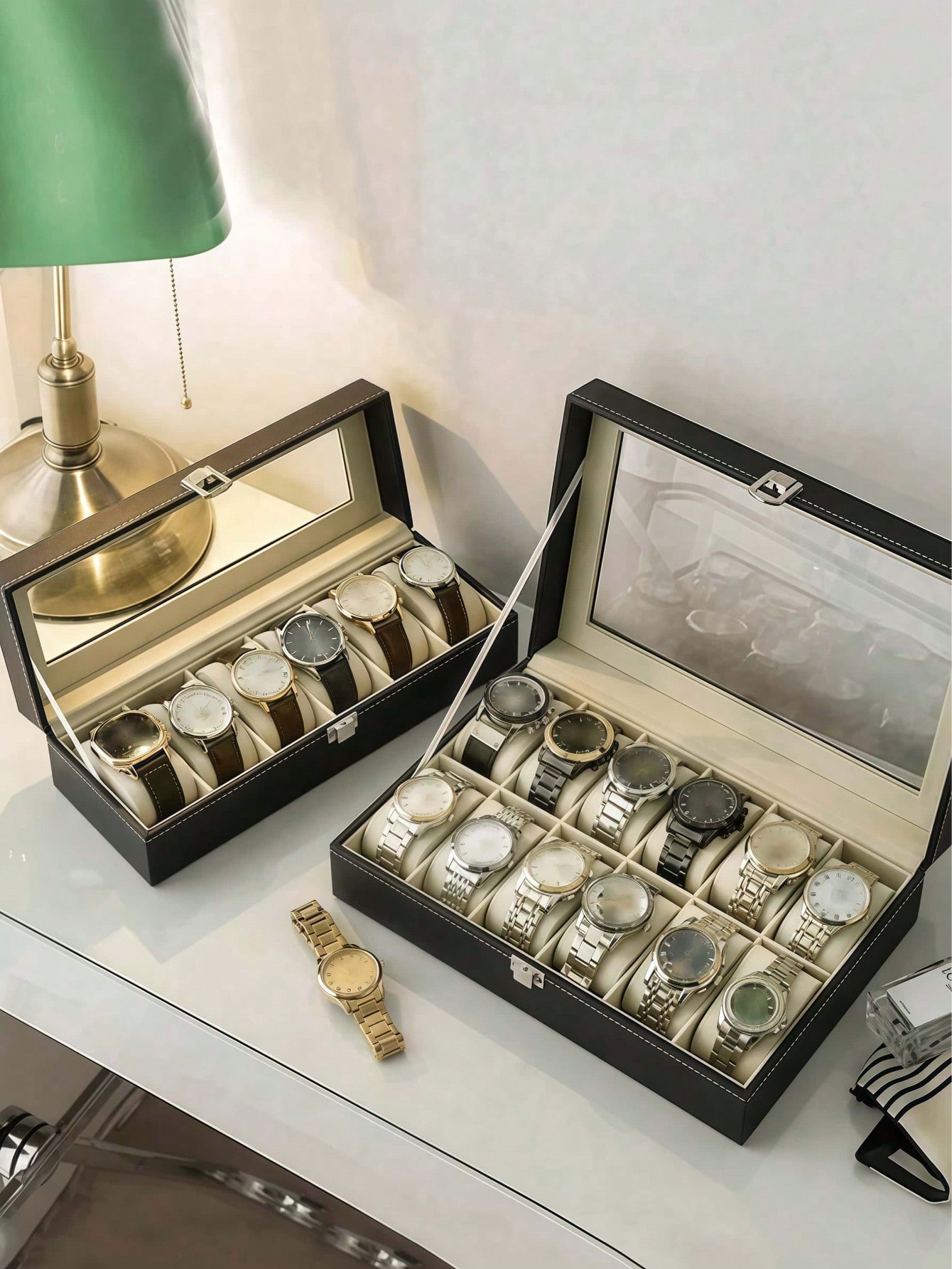 Leren horlogedoos met slot, gr - Men Accessories Organiser recensie en prijs