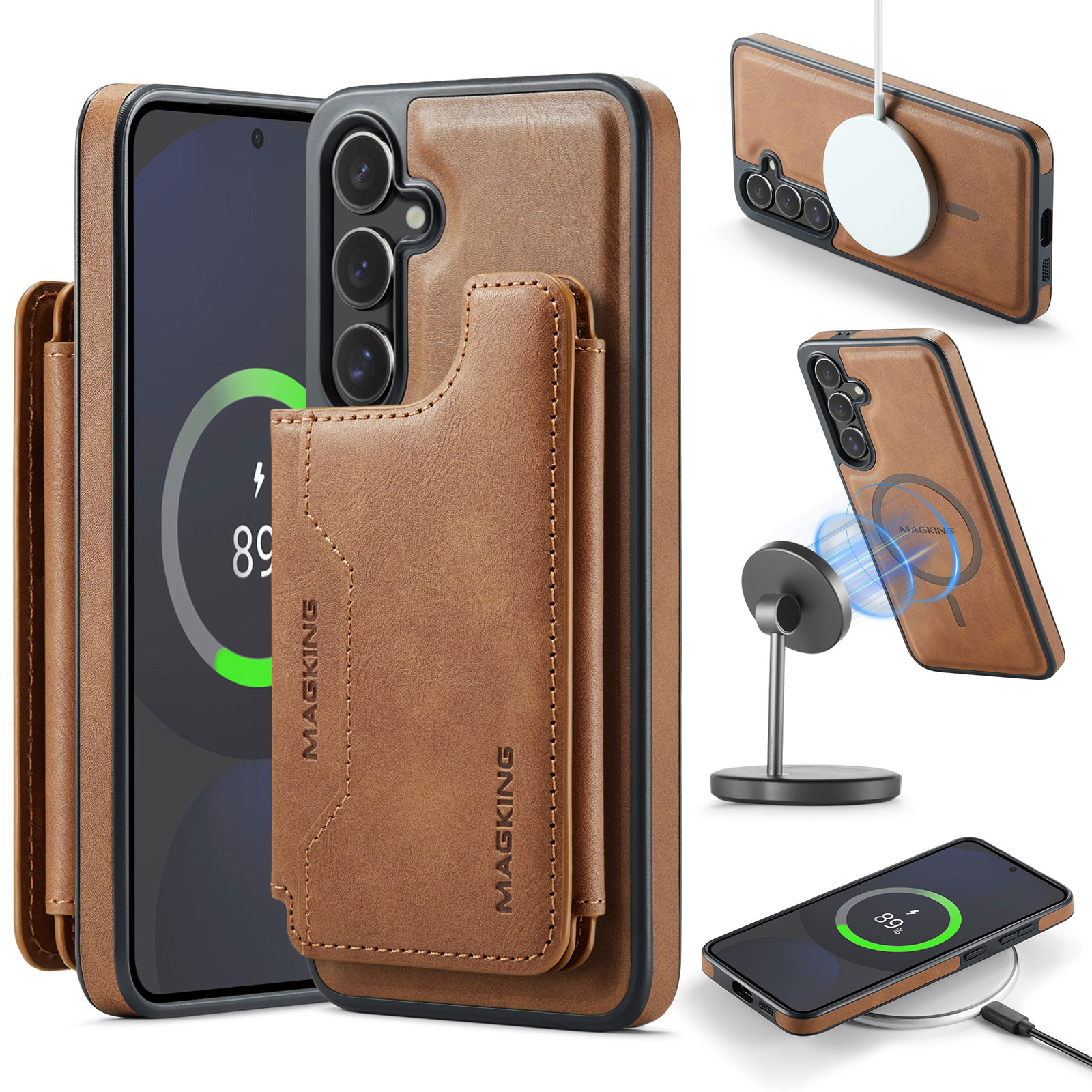 2-in-1 afneembare kaarthouder  - Bifold Leather Wallet recensie en prijs