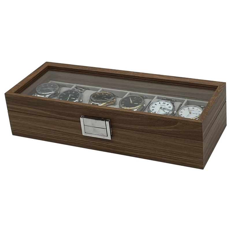 Zwart walnoot houten horloge-o - Men Accessories Organiser recensie en prijs