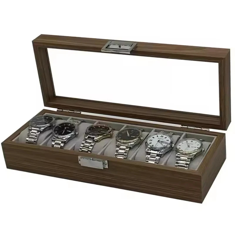 Zwart walnoot houten horloge-o - Men Accessories Organiser recensie en prijs