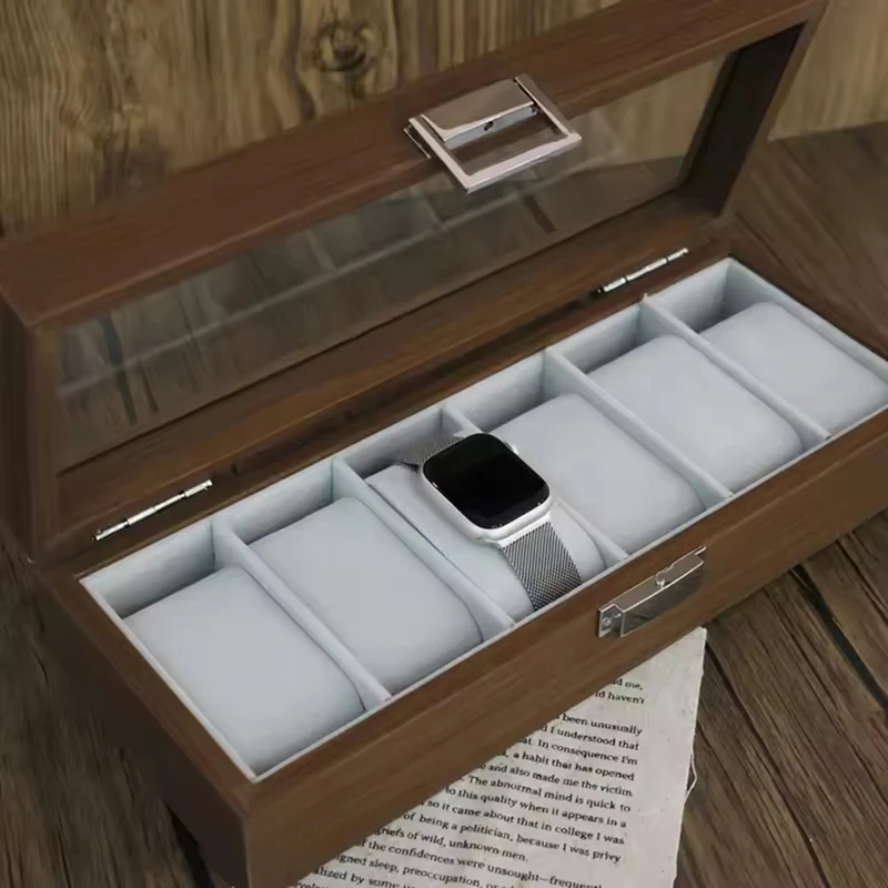 Zwart walnoot houten horloge-o - Men Accessories Organiser recensie en prijs