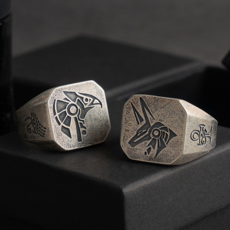 Retro Egypte Anubis Horus Ring - Men'S Accessories Jewelry Egypt recensie en prijs