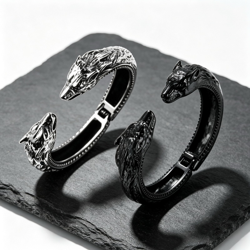 Dubbele Wolf Head Opening Armb - Men Accessories Bd recensie en prijs