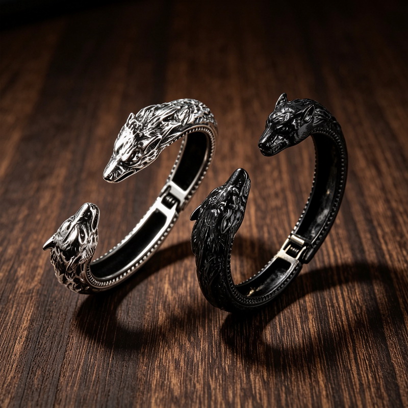 Dubbele Wolf Head Opening Armb - Men Accessories Bd recensie en prijs