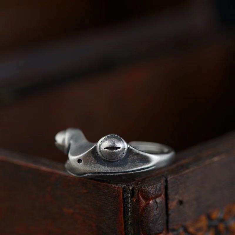Retro Distressed Frog Ring Voo - Men Accessories Drawing recensie en prijs